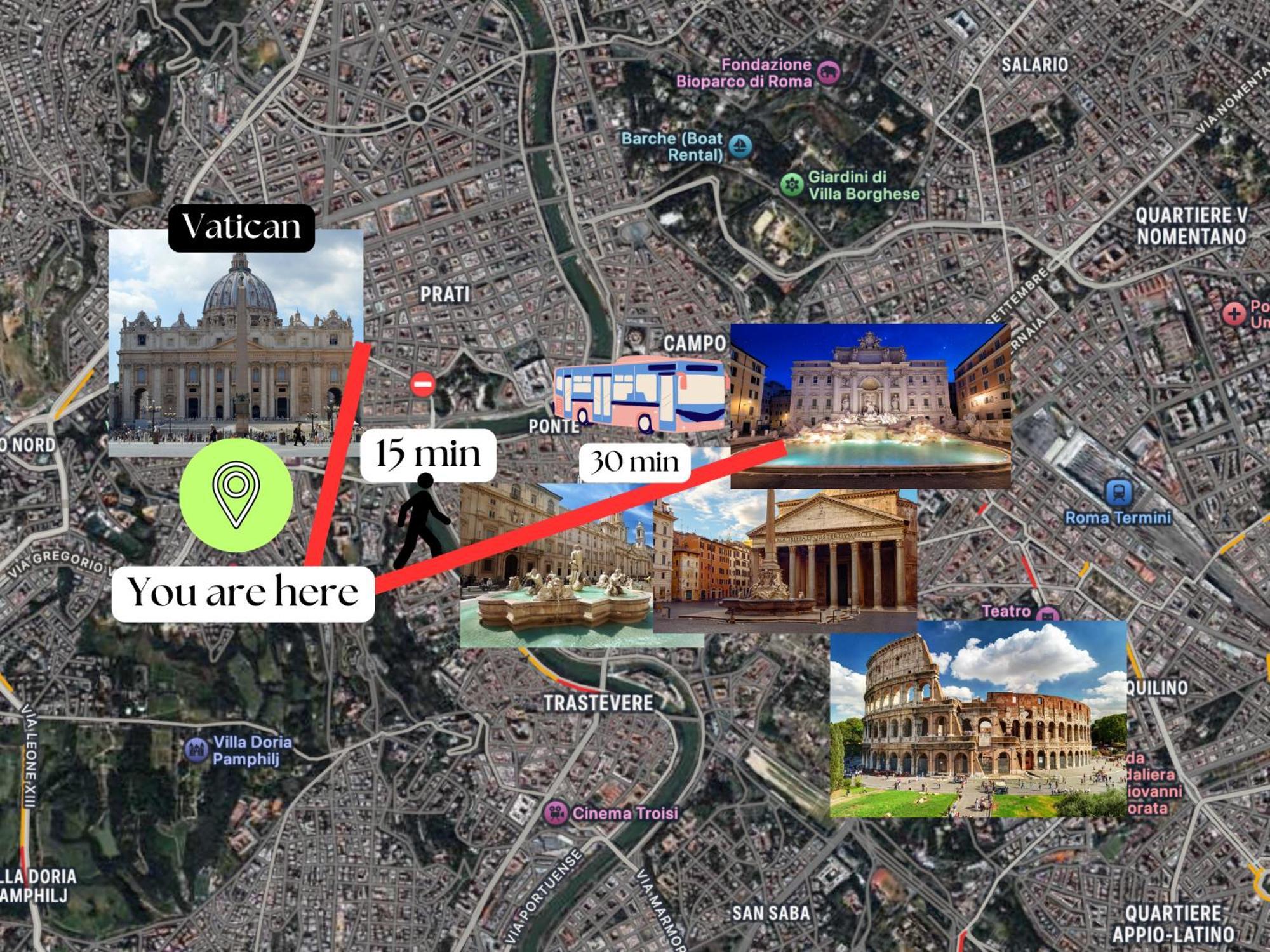 Vaticano - 5 Min Da Stazione Рим Екстериор снимка